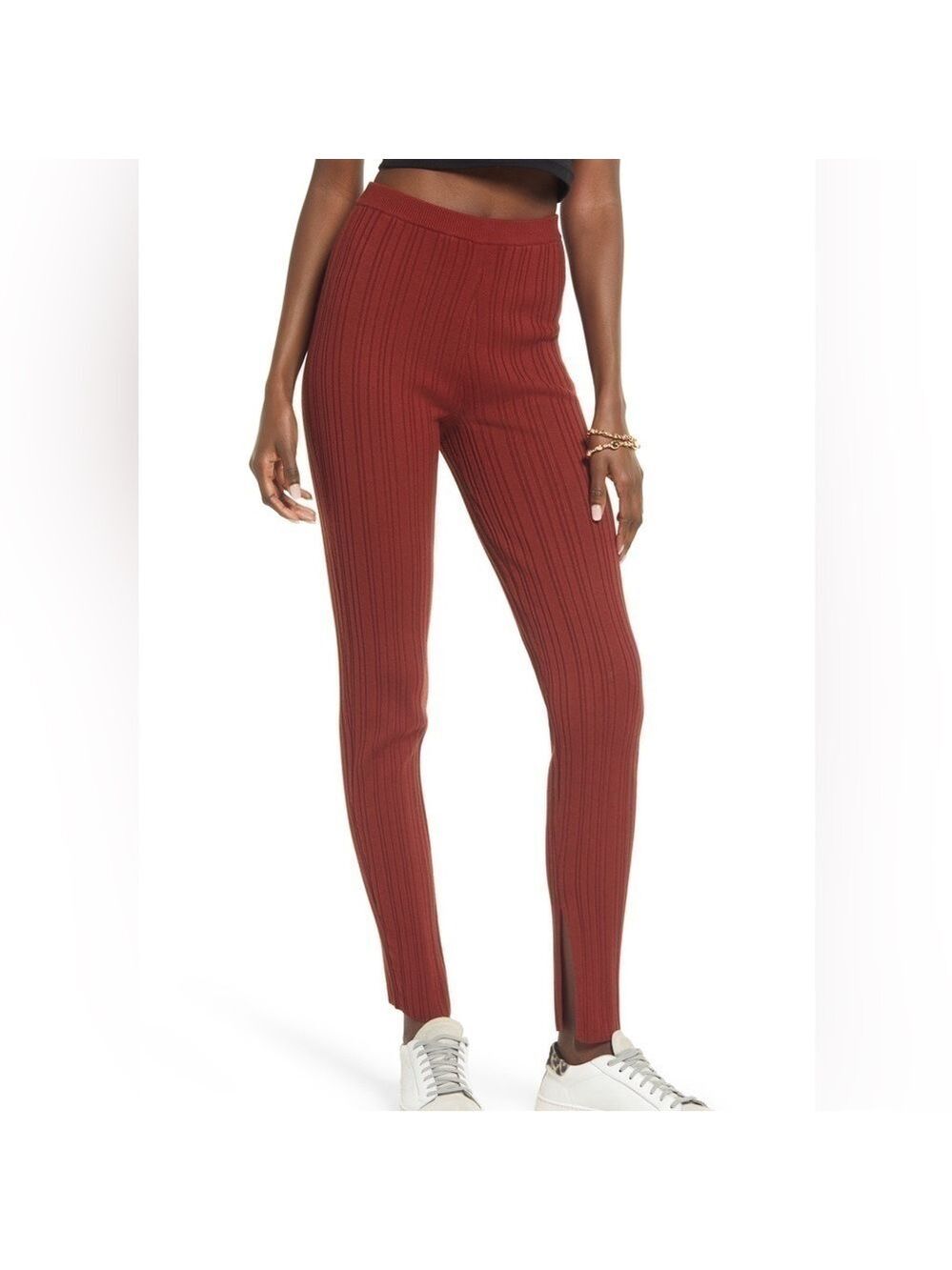 Open Edit Split Hem Sweater Pants, size S